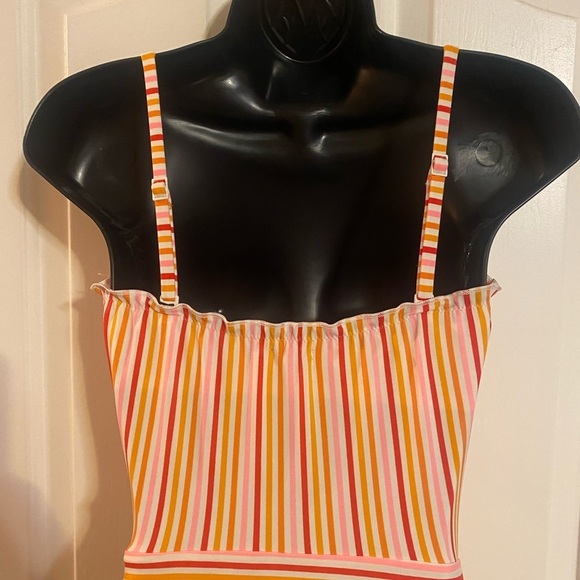 “AERIE” Striped One Piece Bathing Suit - Picture 7 of 11